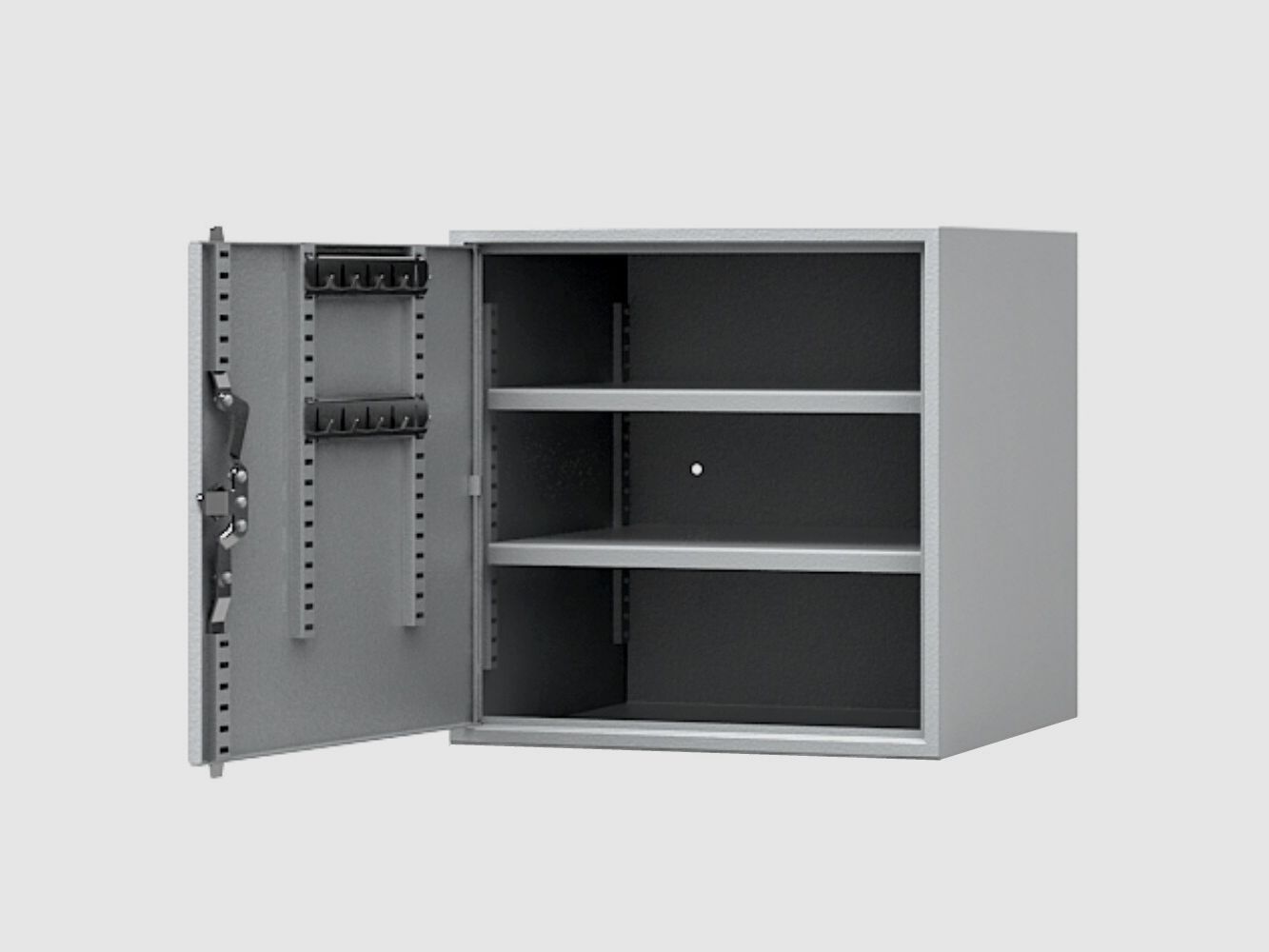 ISS Saarbrücken-Burbach ammunition cabinet – 37x37x35 cm (Color gray, door left hinge), billede 1 af 3
