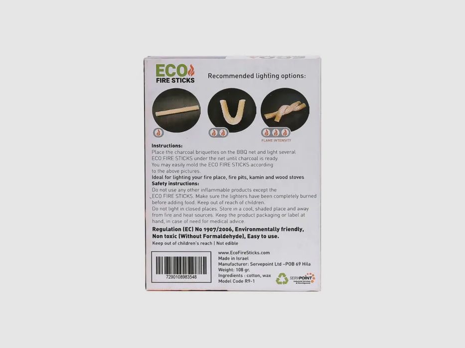 Eco Fire Sticks Fire Starter 18 Pieces