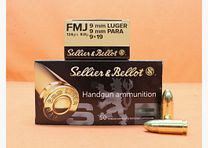 Sellier & Bellot Cartridge 9mm Luger S&B/ Sellier & Bellot 124grs FMJ VE 50 Cartridges/ 8.0g Full Metal Jacket