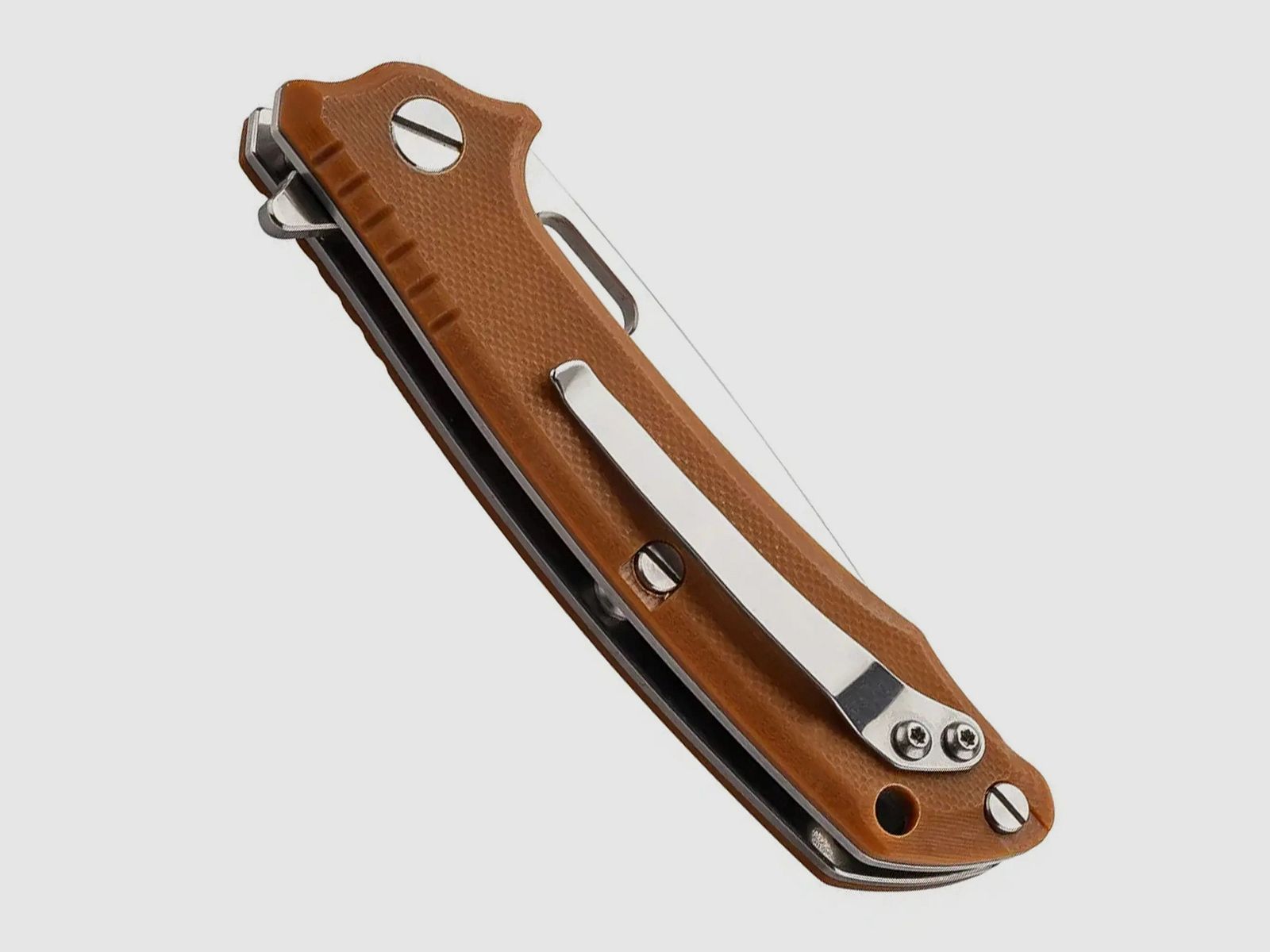 PUMA TEC Einhandmesser (sandfarbene G10, Flipper, Frame Lock)