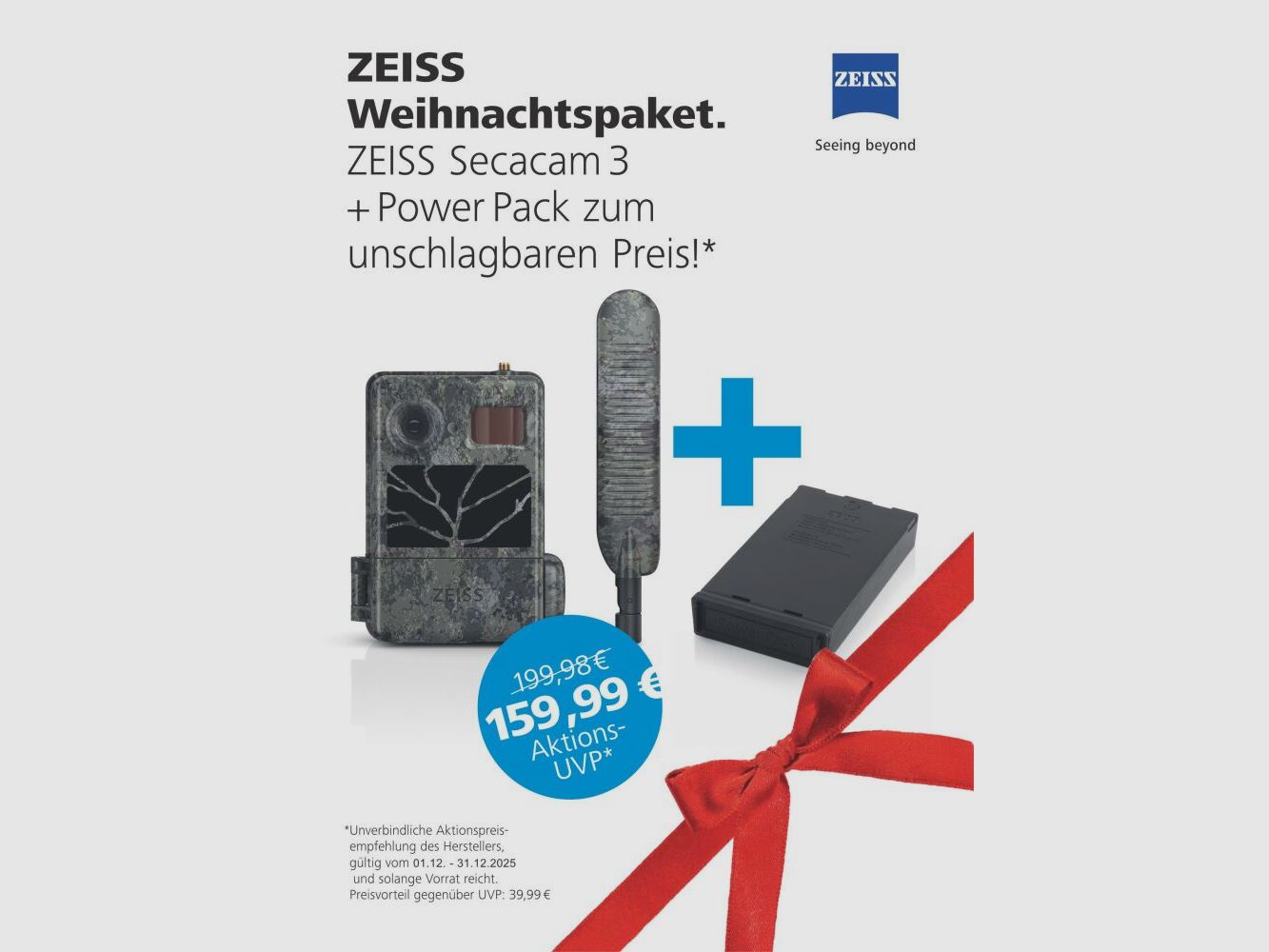 Carl Zeiss AG ZEISS Weihnachtspaket ZEISS Secacam 3 + Power Pack Wildkamera inkl. SIM-Karte