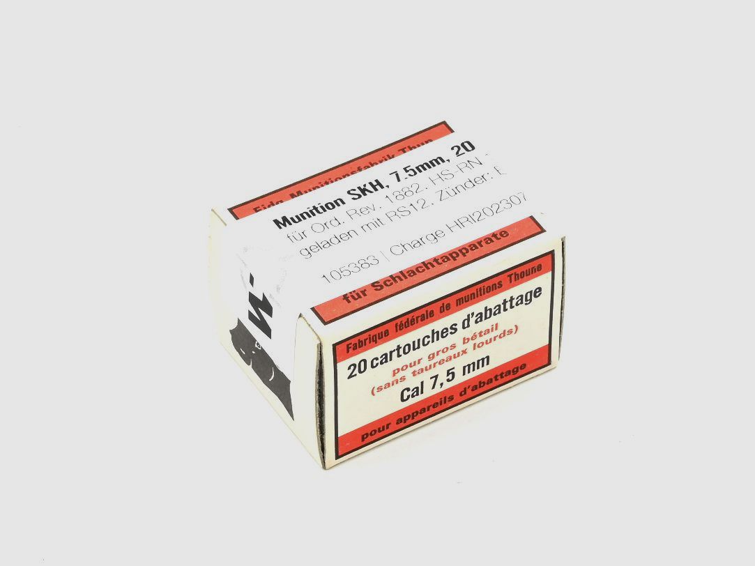 SKH, revolver suisse 7,5 mm 1882, HS-RN, 110 gr., amorçage Berdan 20 pcs., image 2 sur 2