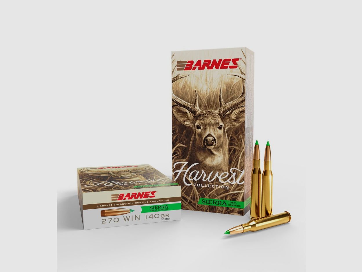 Barnes Harvest Collection .270 Win. 9,1 g / 140 gr Sierra Tipped GameKing Jagdmunition – 20 Stück #32399