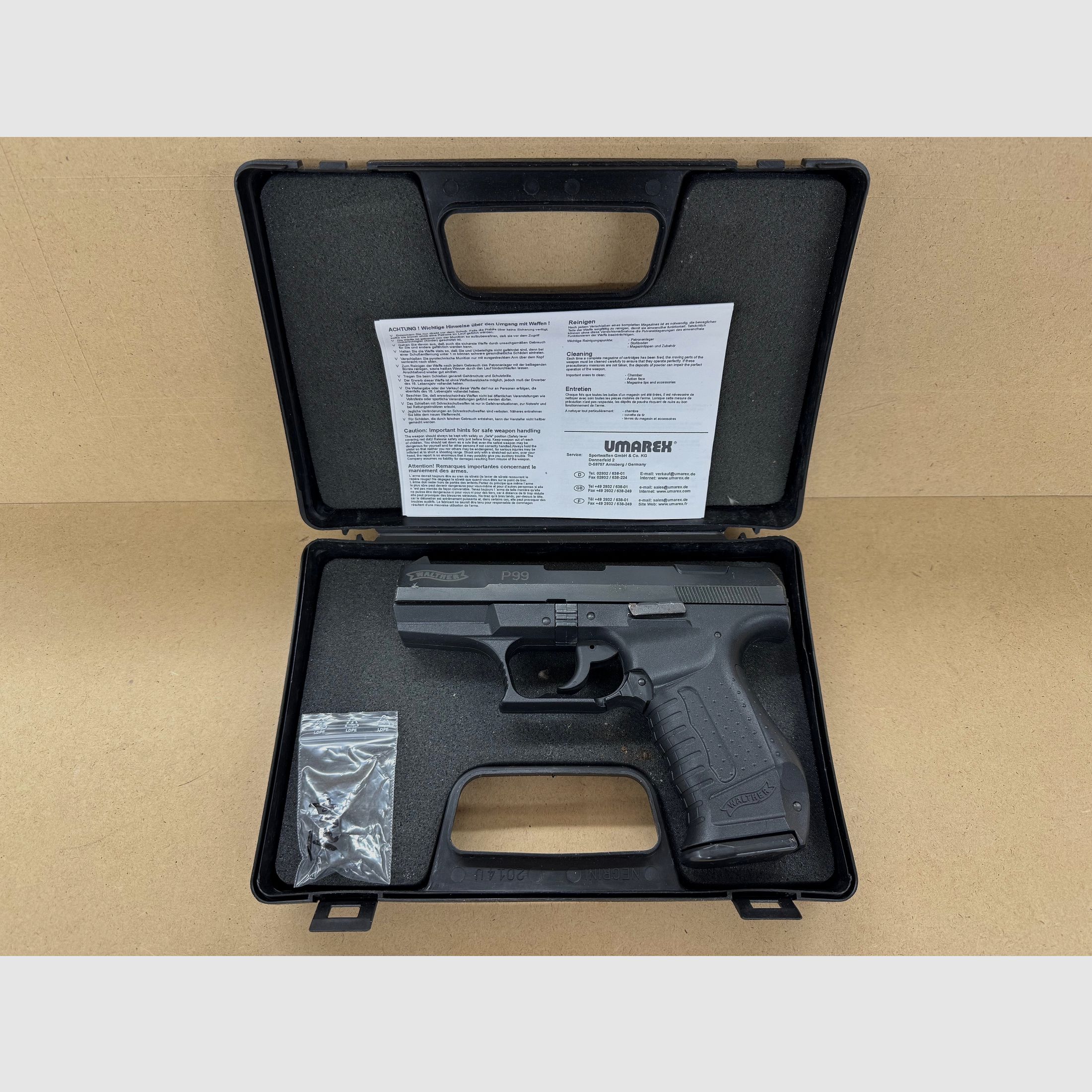 Walther P99 Schreckschuss 9mm P.A.K. – Frühserie PTB-762 mit originalem Entspanndrücker