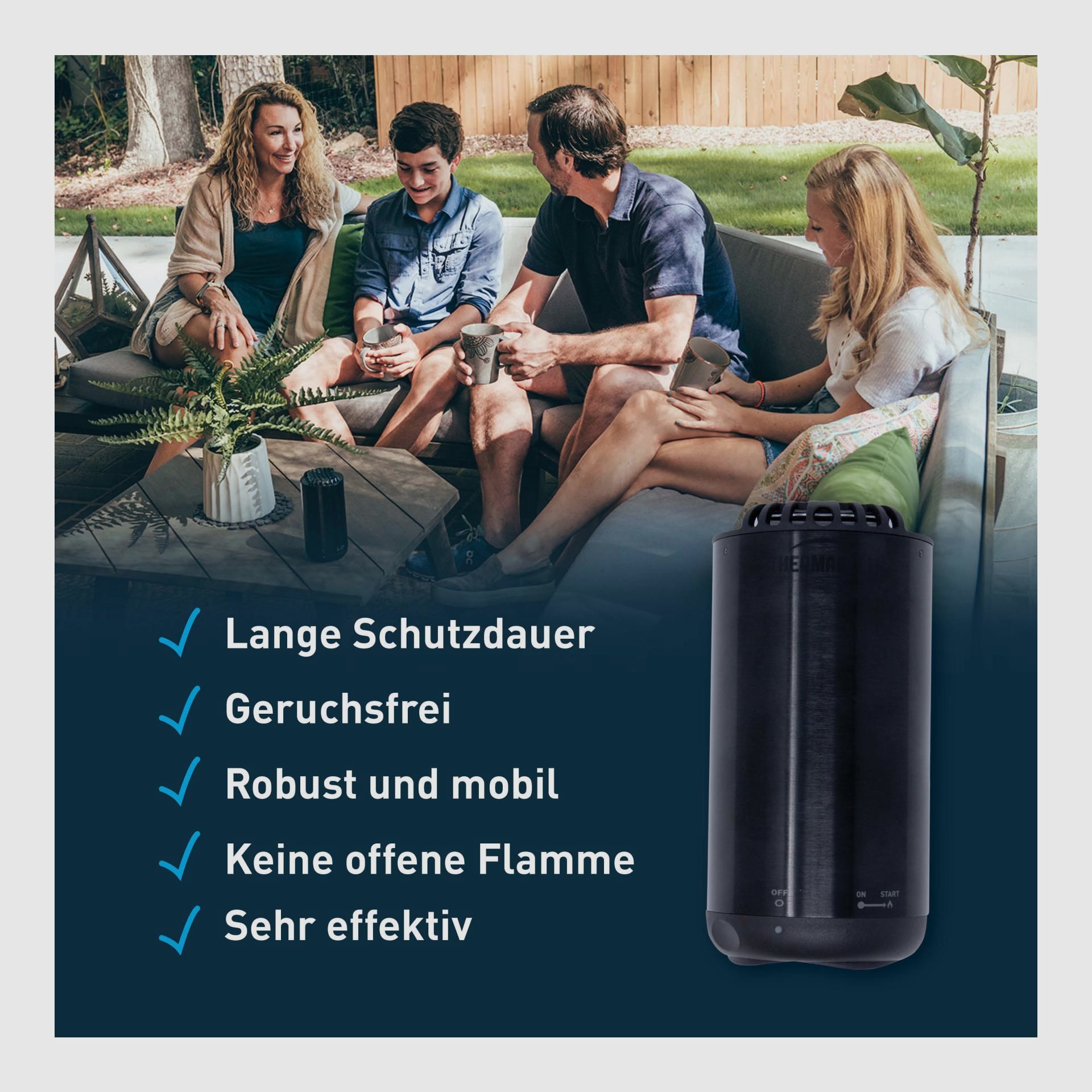 THERMACELL 920208 Mückenabwehrgerät Tischgerät HALO Mini Metal Edition