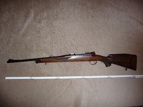 System Mauser 98er Kurz-Repetierer: Kal. 6,5x55, Lauflänge ca. 52cm Semi Weight, EAW Schwenkmontage, Rückstecher
