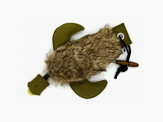 Hunde Dummy Ente mit Fell 300g