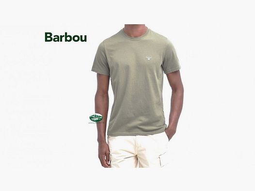 BARBOUR T-shirt Vintage girocollo colore salvia