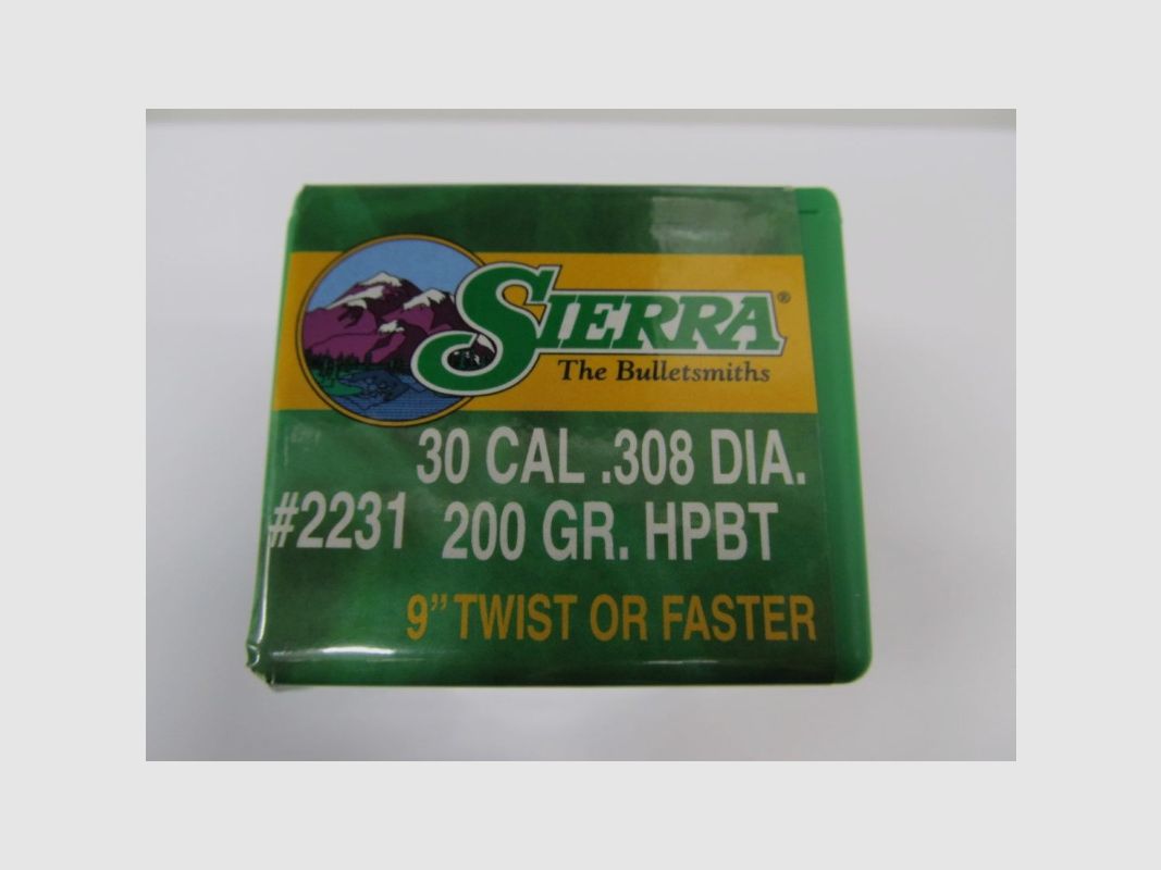 SIERRA BULLETS .30 Cal 200 GR HPBT, image 1 of 2
