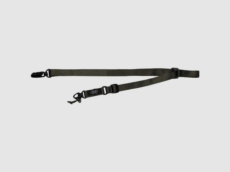 Gewehrriemen Oliv Nylon m. Karabiner und Clipverschluss - Gewehrgurt Waffenriemen