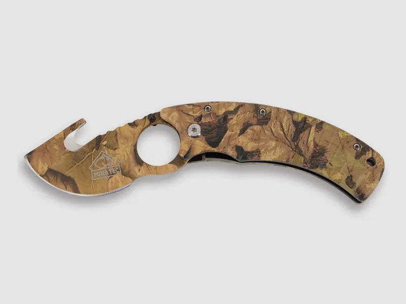 Cuchillo plegable PUMA TEC, gancho para desollar