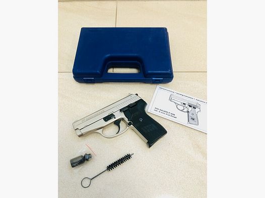 ••• SIG SAUER P239 Schreckschusspistole / Nickel / Zubehör / OVP / PTB 874 •••