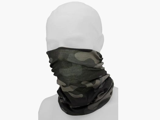 Multifunktionstuch (Schlauchschal) für Kopf, Gesicht, Hals - Einheitsgröße - Dark Camouflage