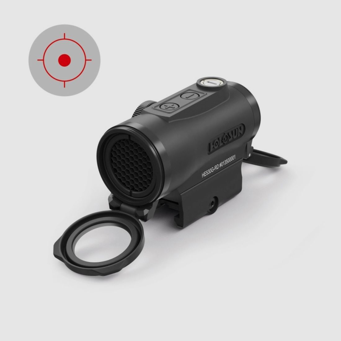 Holosun HE530G-RD Elite Circle Dot Sight MICRO Reflex Sight, Titanium 2 MOA Dot & 65 MOA Ring Red