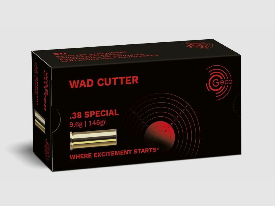 Geco Wad Cutter 9,6g/148grs à50 .38 Spec.