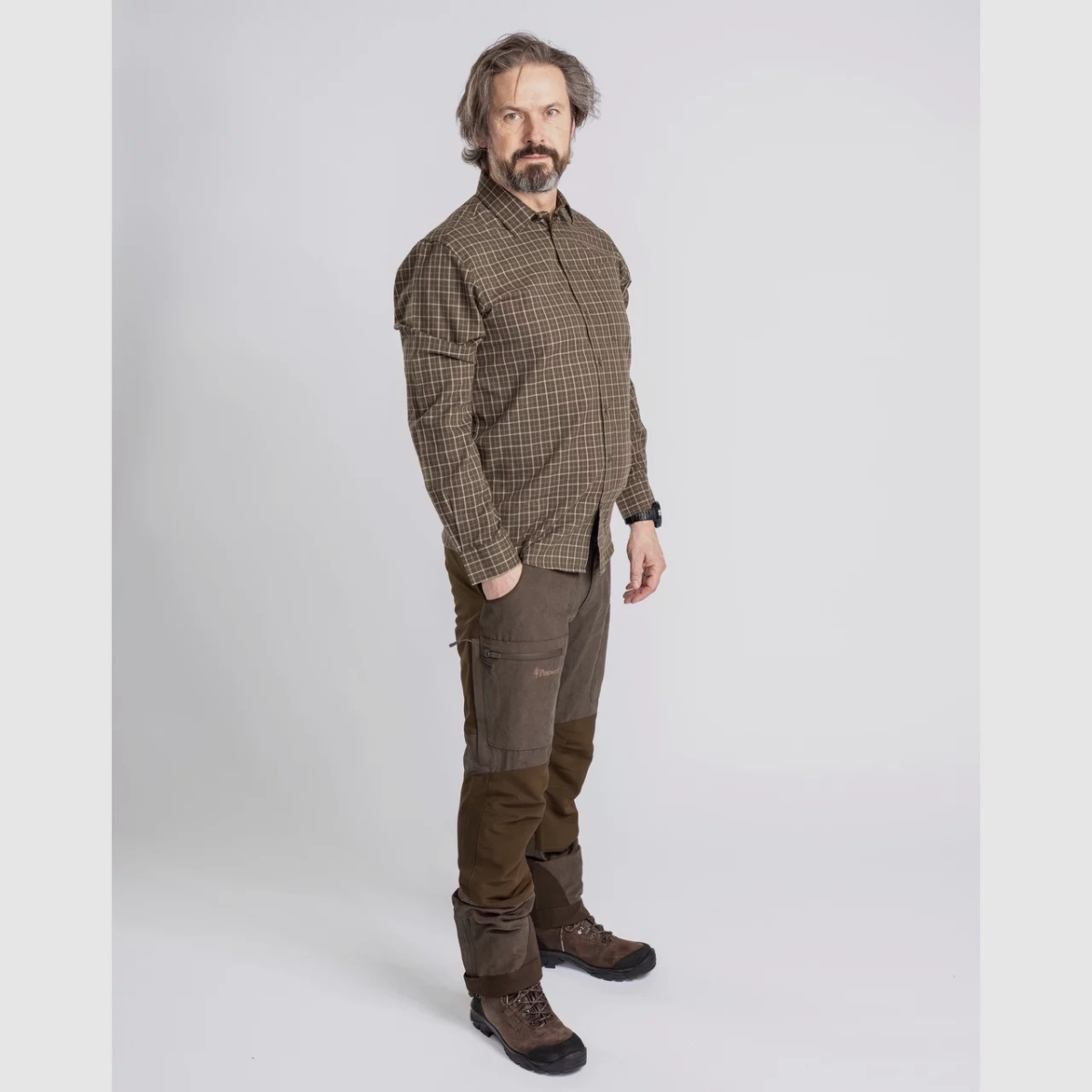 PINEWOOD Caribou Hunt Extreme Trousers Men Suede Brown/ Dark Olive