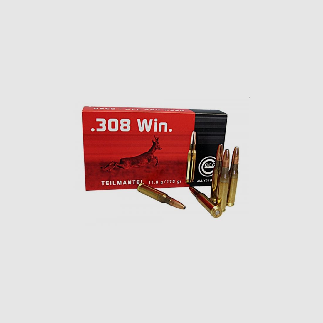 GECO TEILMANTEL 308WIN - 170 GRS. - 20 SCHUSS