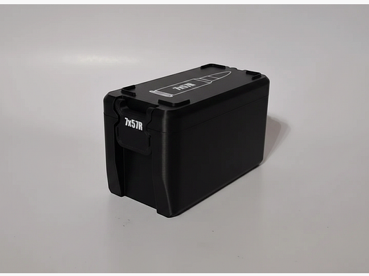 Filamelt Munitionsbox / 7x57R / 'Klapp- / Rastdeckel' / Patronenbox, Ammo Box