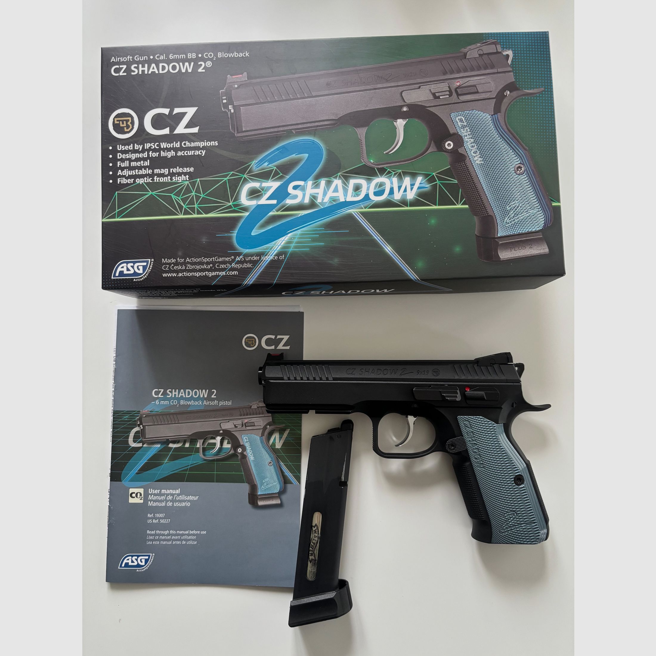 ASG CZ Shadow 2 Airsoft 6mm BB Blowback comme neuf, image 1 sur 4
