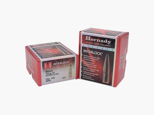Hornady BULLETS .8MM/.323 195GR INTERLOCK SP – 100 pcs.