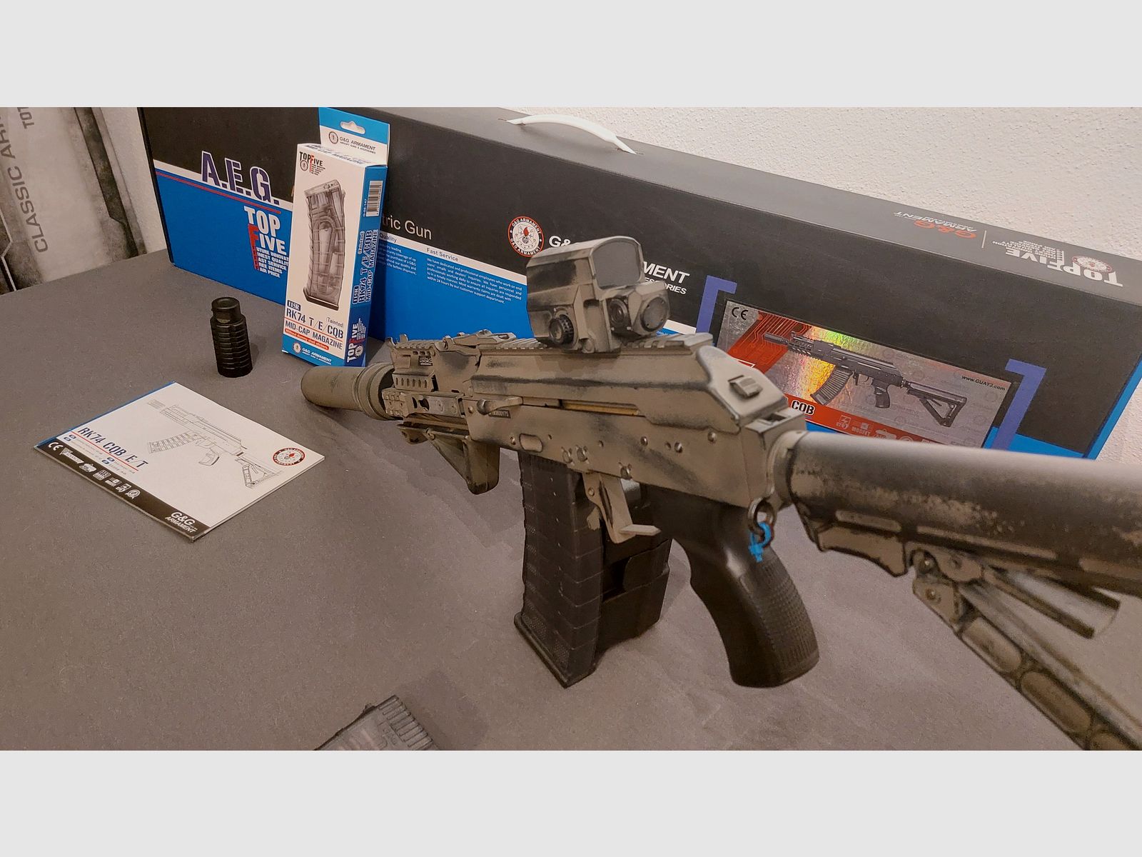 G&G Armament RK74 CQB AEG with E. T. U. including accessories