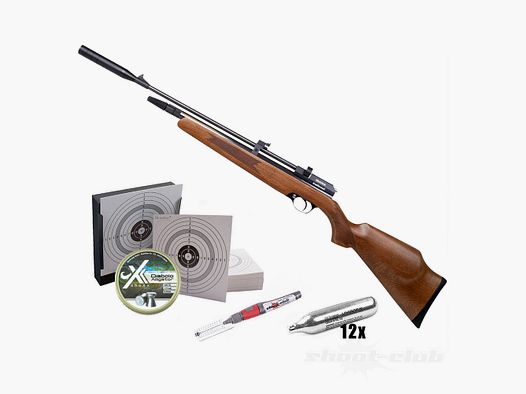 Diana Diana Trailscout Wood Co2 Rifl 4,5mm Diabolos Kugelfang Set