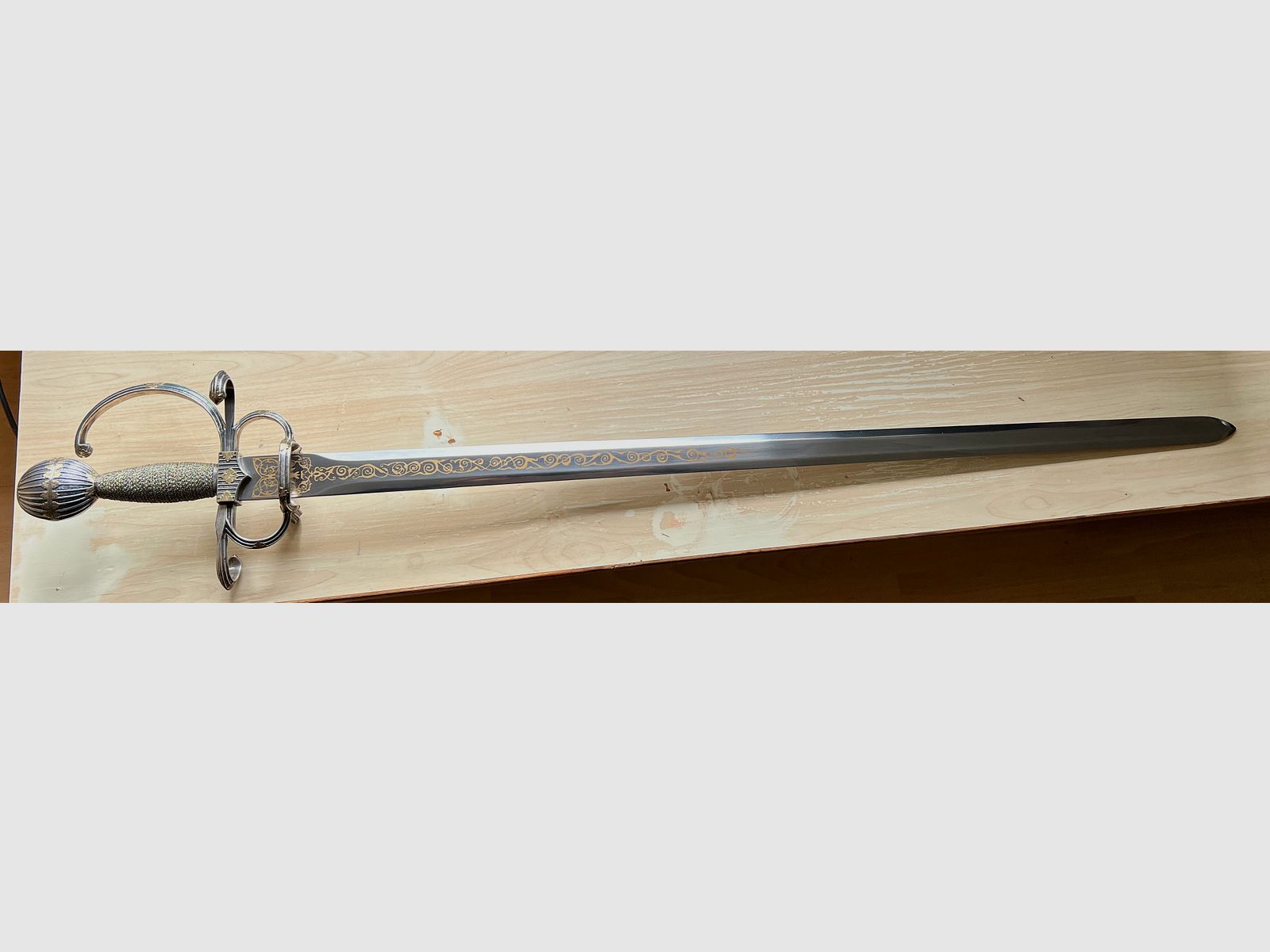 Spanisches Toledo Rapier / Espada Ropera – dekoratives Musketier-Schwert – Wandschwert Sammler Requisite