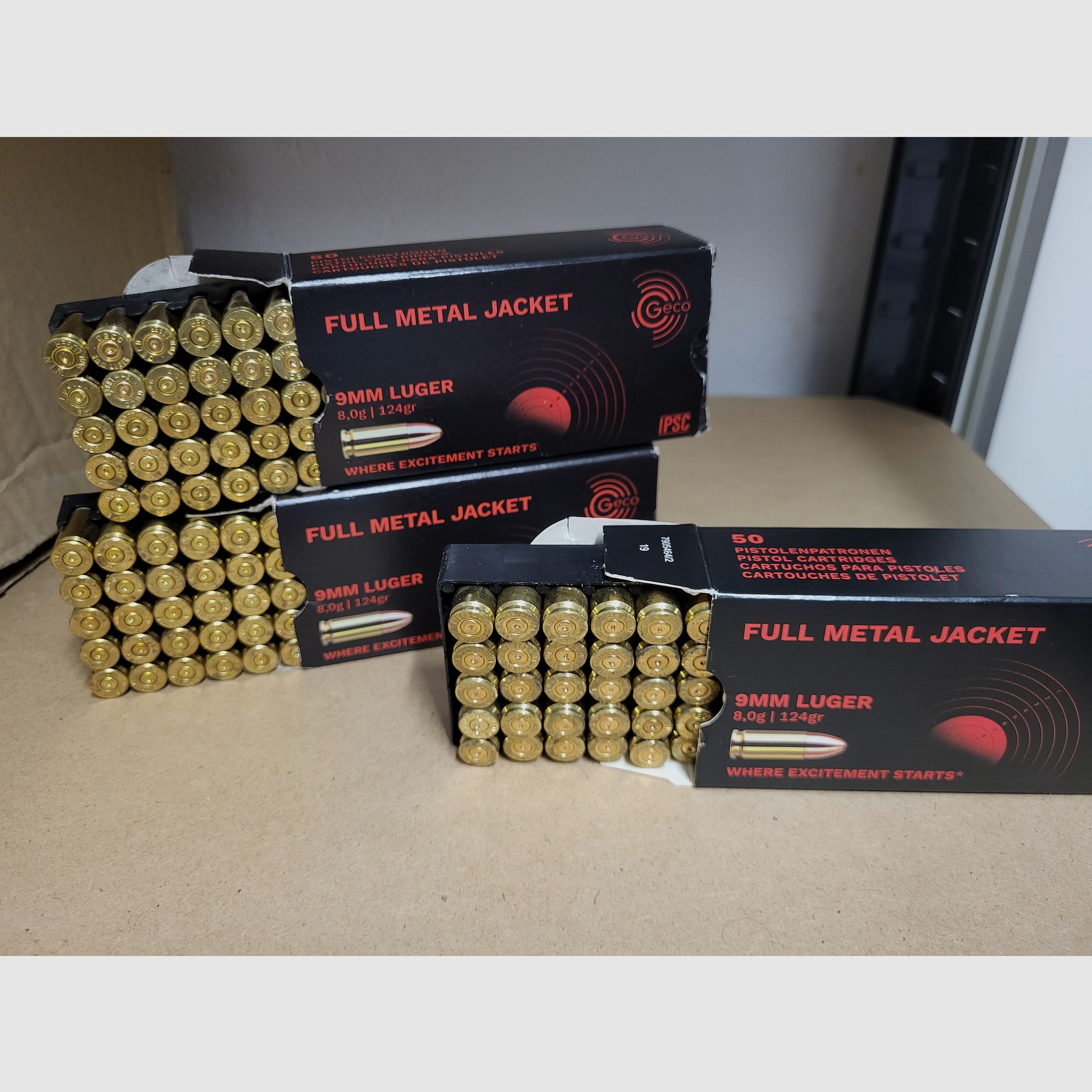 250 Hülsen Geco & Winchester 9 mm Luger Leer Hülsen zum Wiederladen 