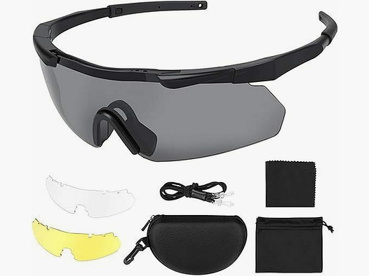 Andere Feyachi schietbril, UV-400 3 lenzen, anti-condens, zwart