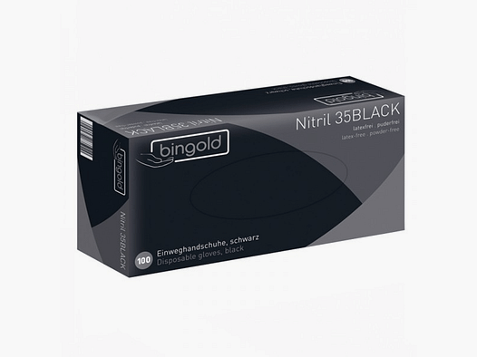 Nitril-Einweghandschuhe 35BLACK (schwarz, 100 Stück)