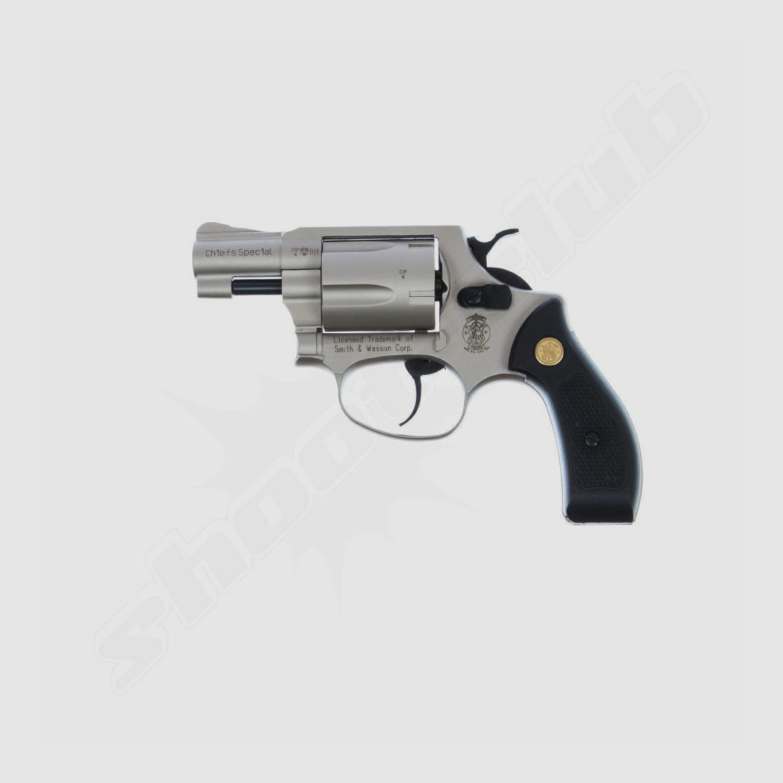 Smith & Wesson	 Chiefs Special Revolver 9mm R.K. vernickelt