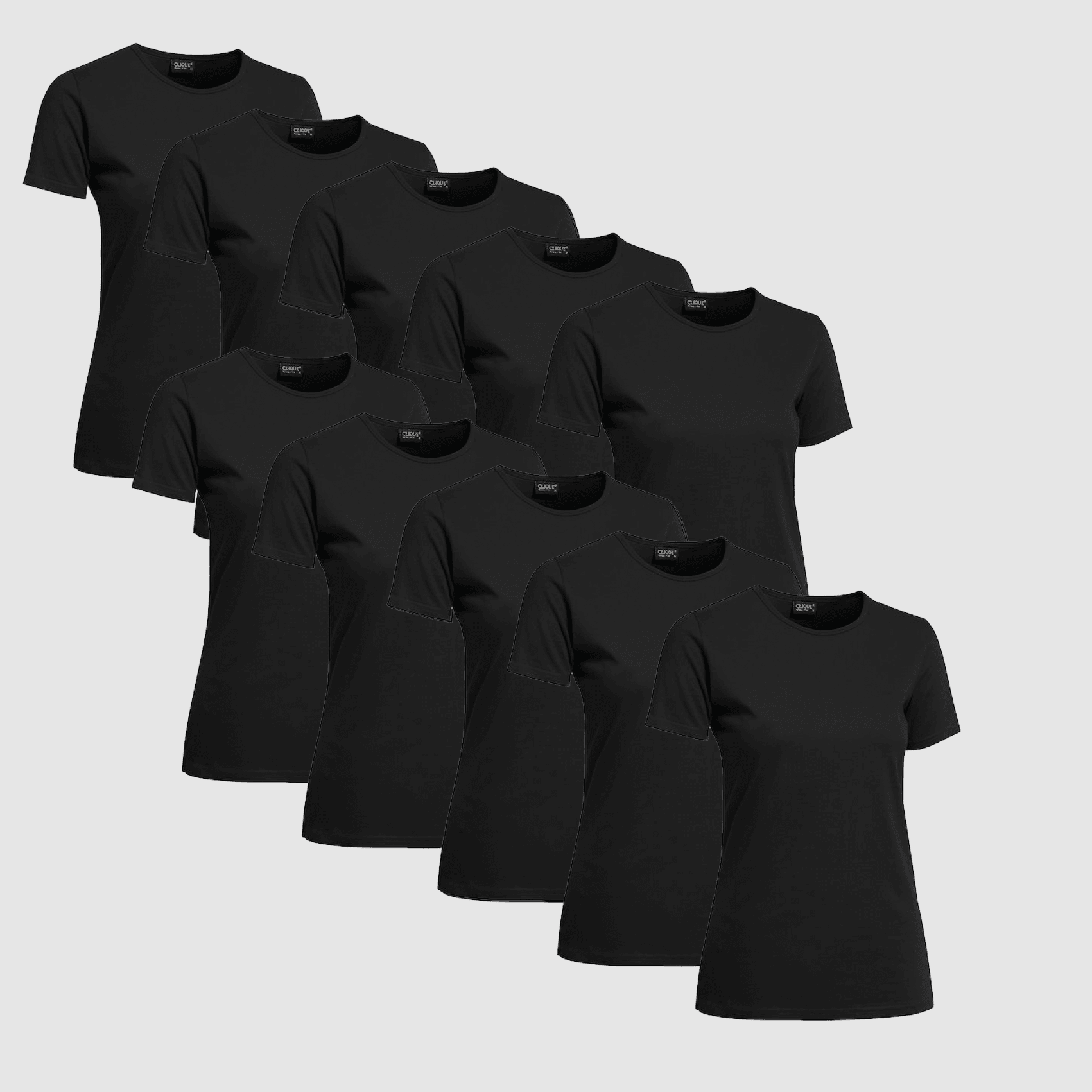 Clique T-Shirt Women 10-Pack Black
