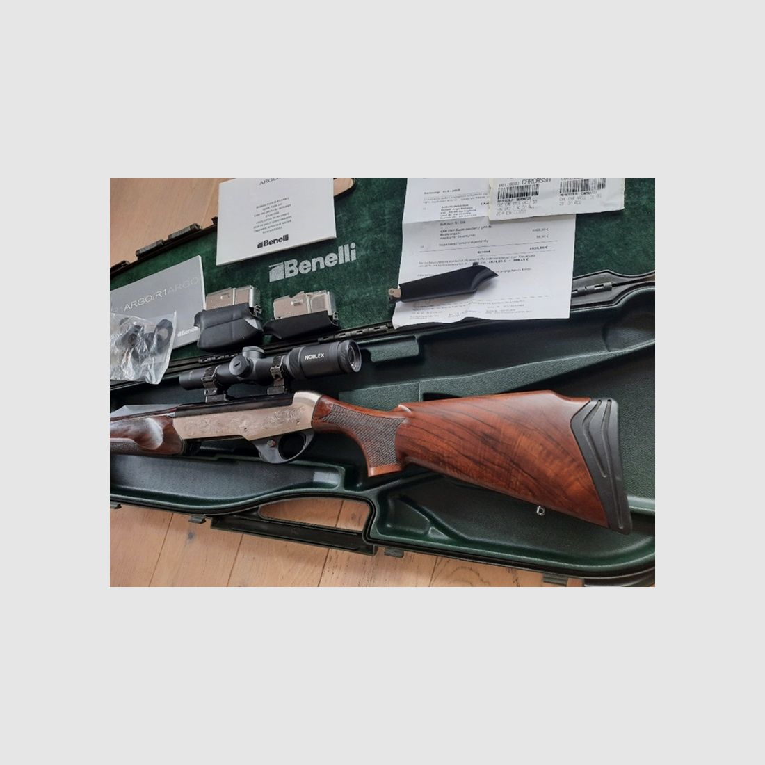 SLB Benelli Argo de Luxe 30.06 im Koffer inkl. EAW; kein: Sauer 303, 1-6x24 Noblex, Zeiss, Meopta