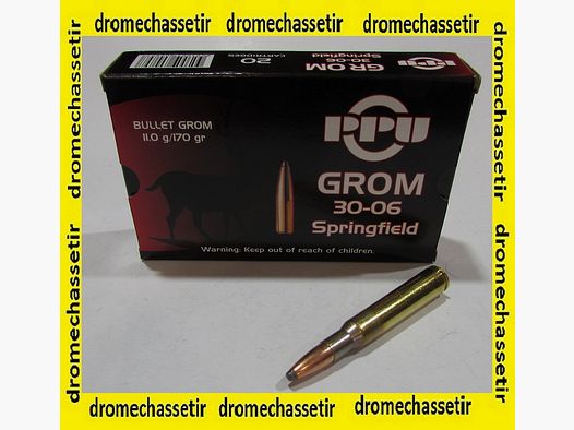 Box mit 20 Patronen Partizan, Kal. 30-06 Grom, 170 grains