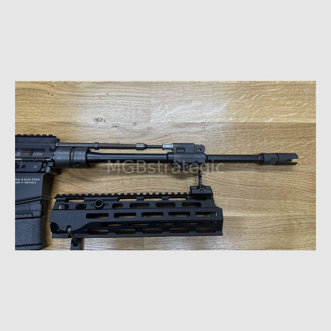 Lauf abgedreht, ca. 300g leichter - Heckler & Koch MR223 A3 14,5" Lauf	 MGBs Limited Edition / halbautom. Büchse .223Rem - zivile Version HK416 / G95K / G38 / mit Upgrades