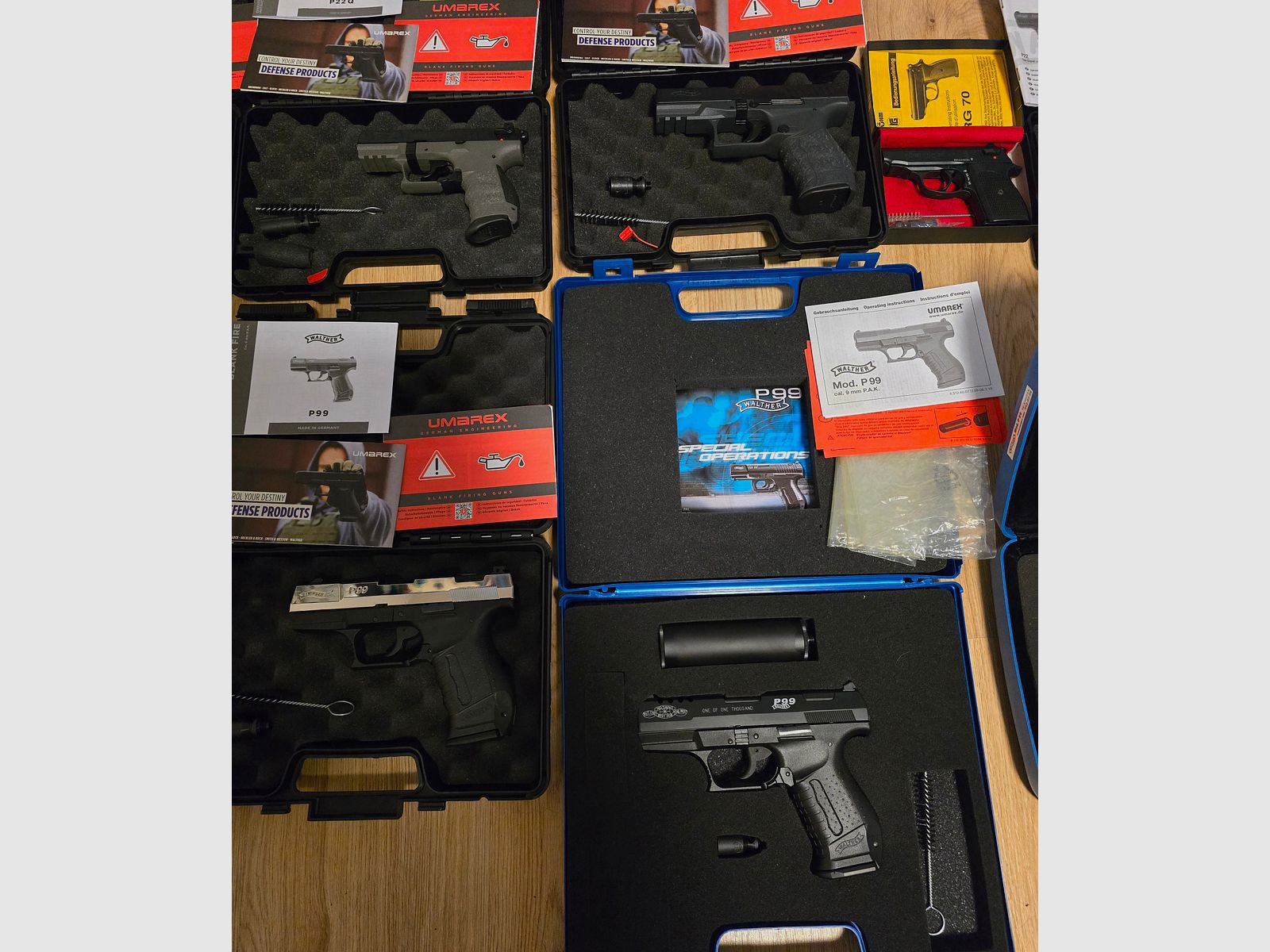 Schreckschusswaffen Walther Röhm P99 P22 Sonderedition RG70 