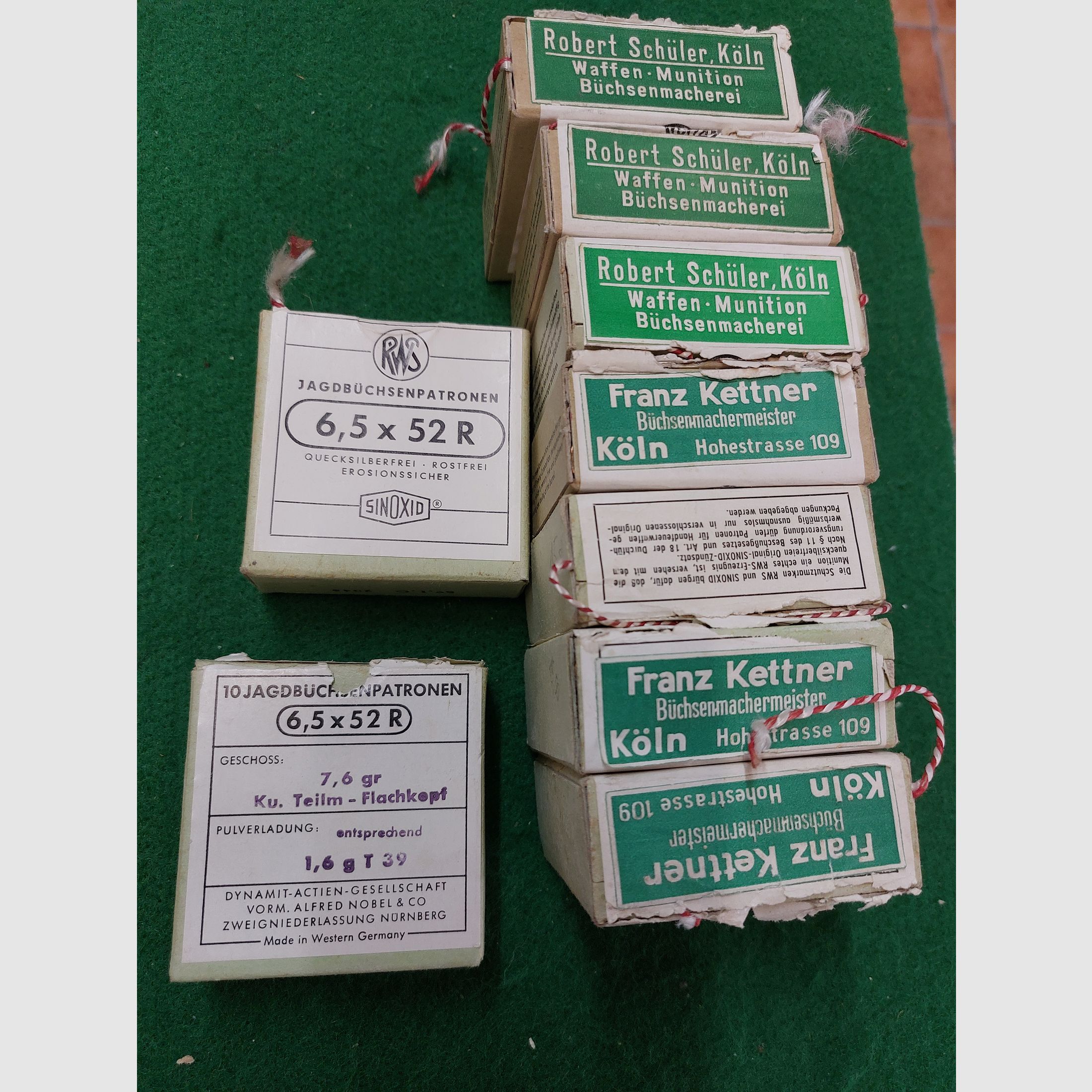 RWS 6.5x52R cartridges