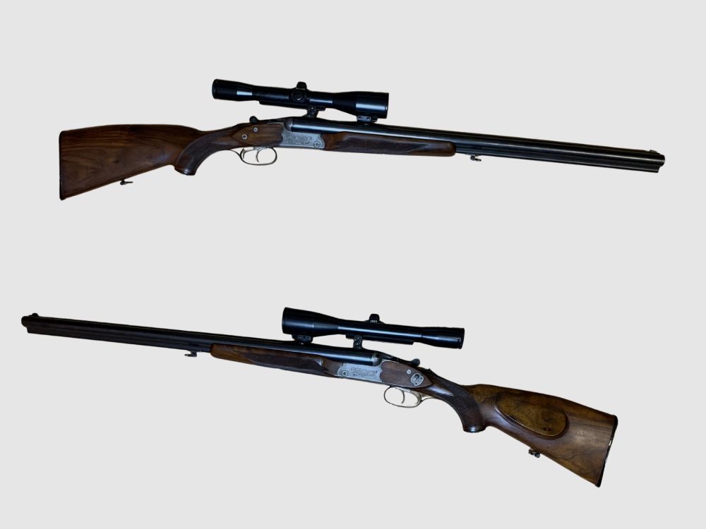 Taladro Sauer y Sohn Cal. 12/70 y 6.5x57R ZF: Schmidt & Bender 6x42.