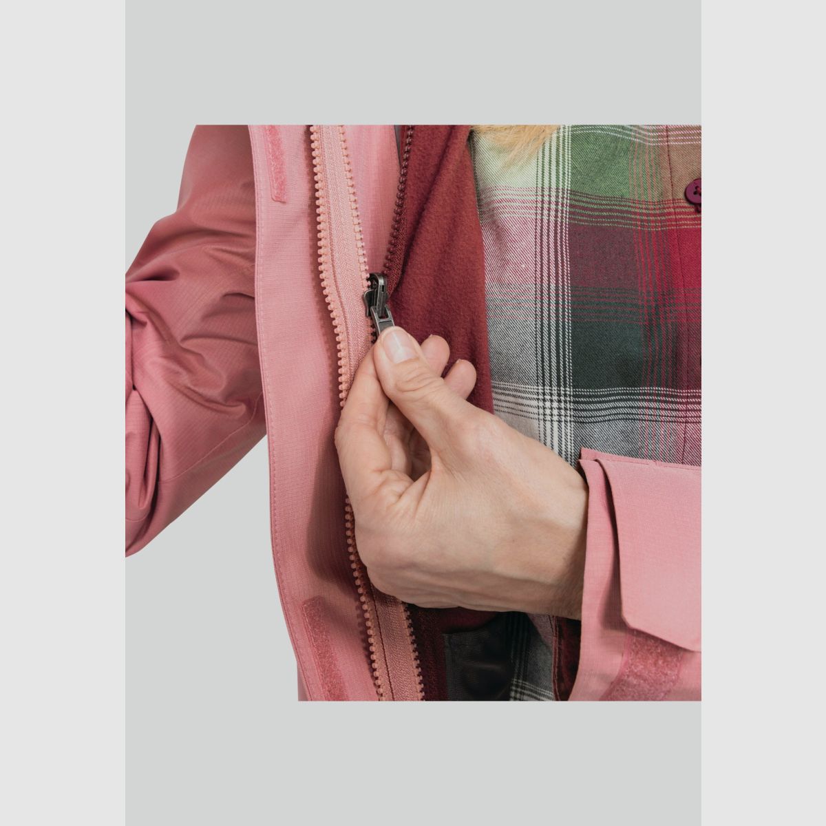 SCHÖFFEL Chaqueta de senderismo 3 en 1 Estilo Okere WMS Rosa