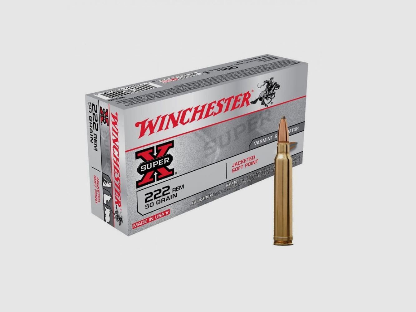 Winchester Super X Kal.222 REM Soft Point 50gr, afbeelding 1 van 2