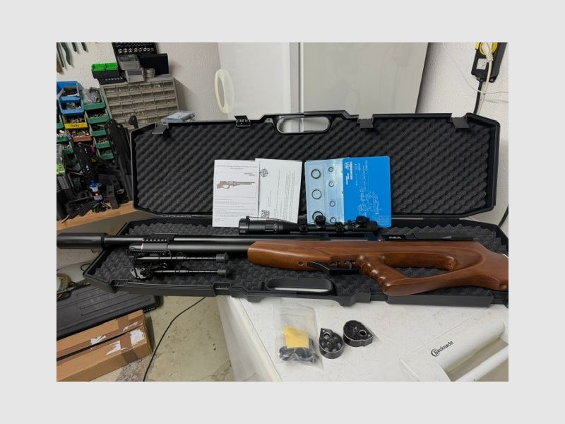 AEA Airgun Challenger Bullpup Cal. 5.0. 12.7mm at set price! The weapon is as good as new