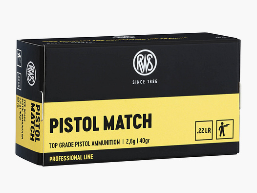 RWS .22lr Pistol Match 2,6g - 40gr.