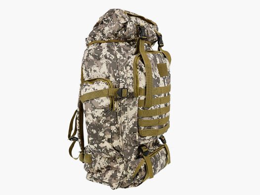 OpTacs Outdoor Trekking Rucksack 80L Molle Digital Camo Braun