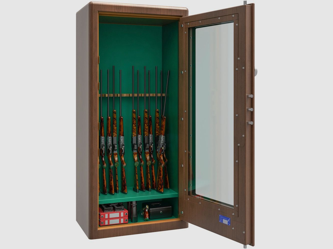 Metalk Safe Cicogna Strong tempered glass (Wood look, electronic lock), image 4 of 4