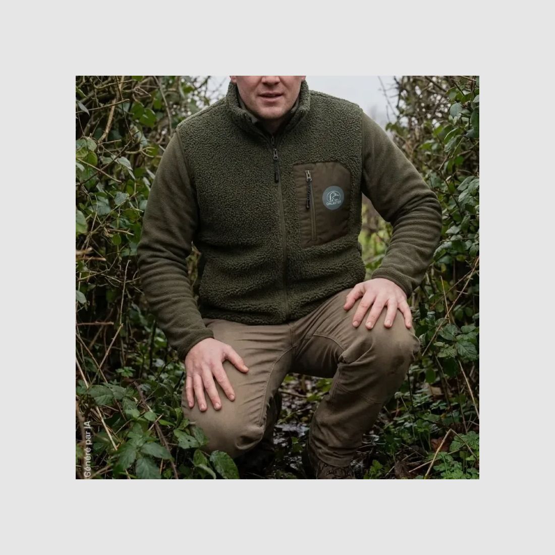 Gabion Unlimited Fury Green Sherpa Fleece Vest, image 6 of 7