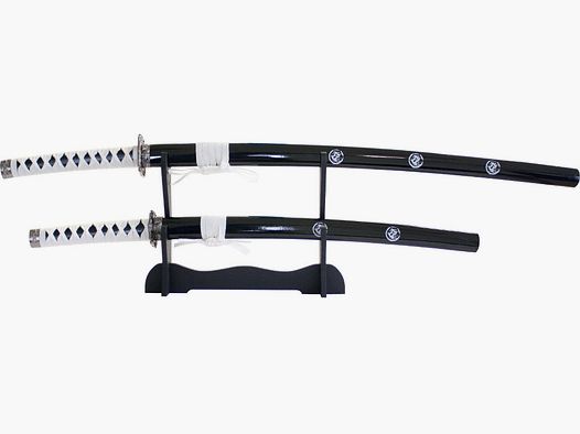 Set di spade samurai Black White 3 pezzi.