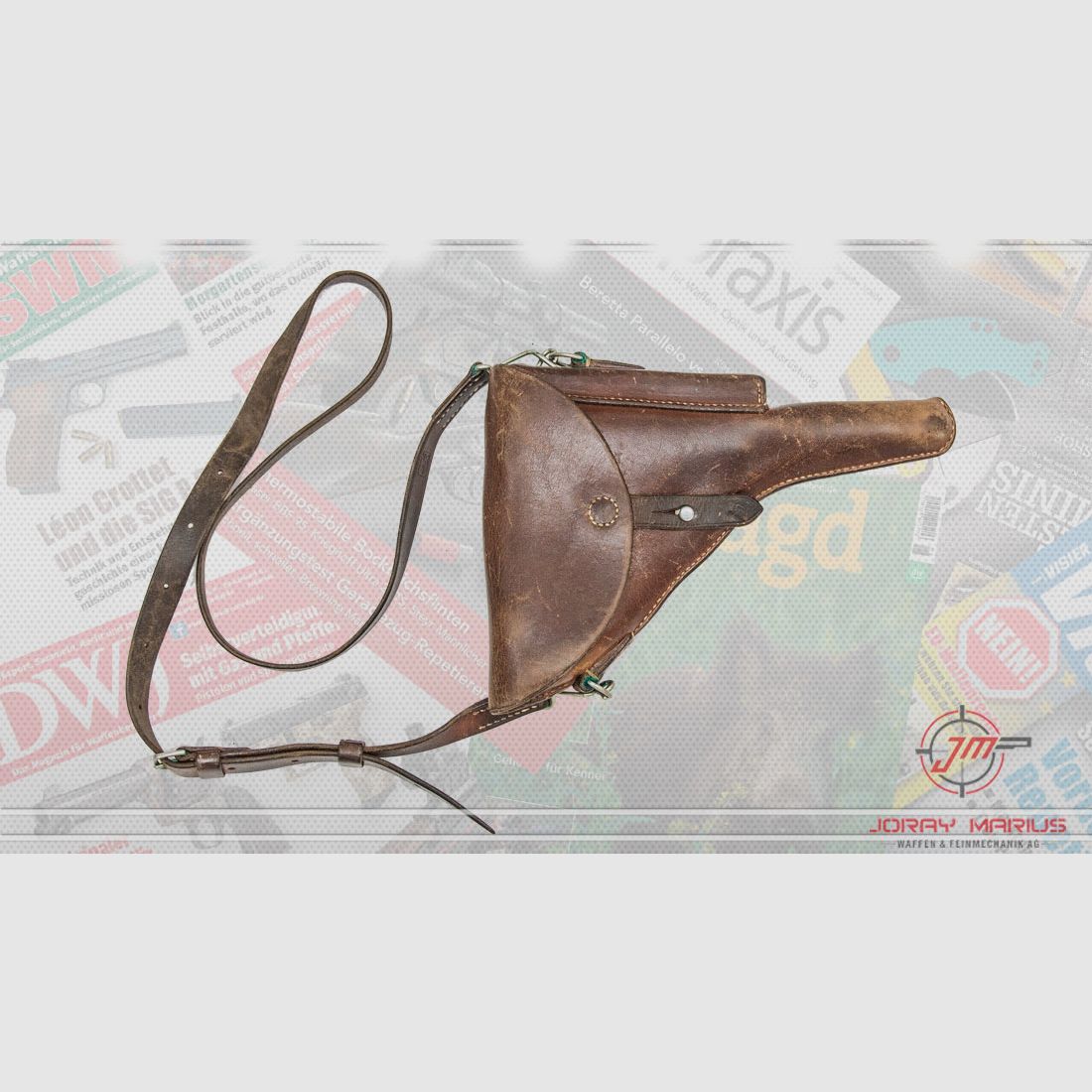 Parabellum 29 Lederholster mit Trageriemen