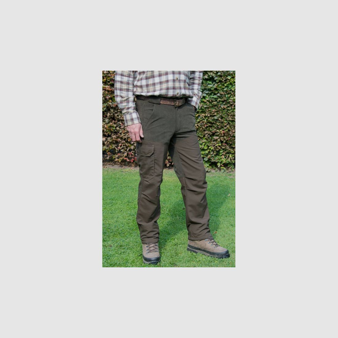 Rascher Funktions-Jagdhose Micro Velours Cordura 48 Grün