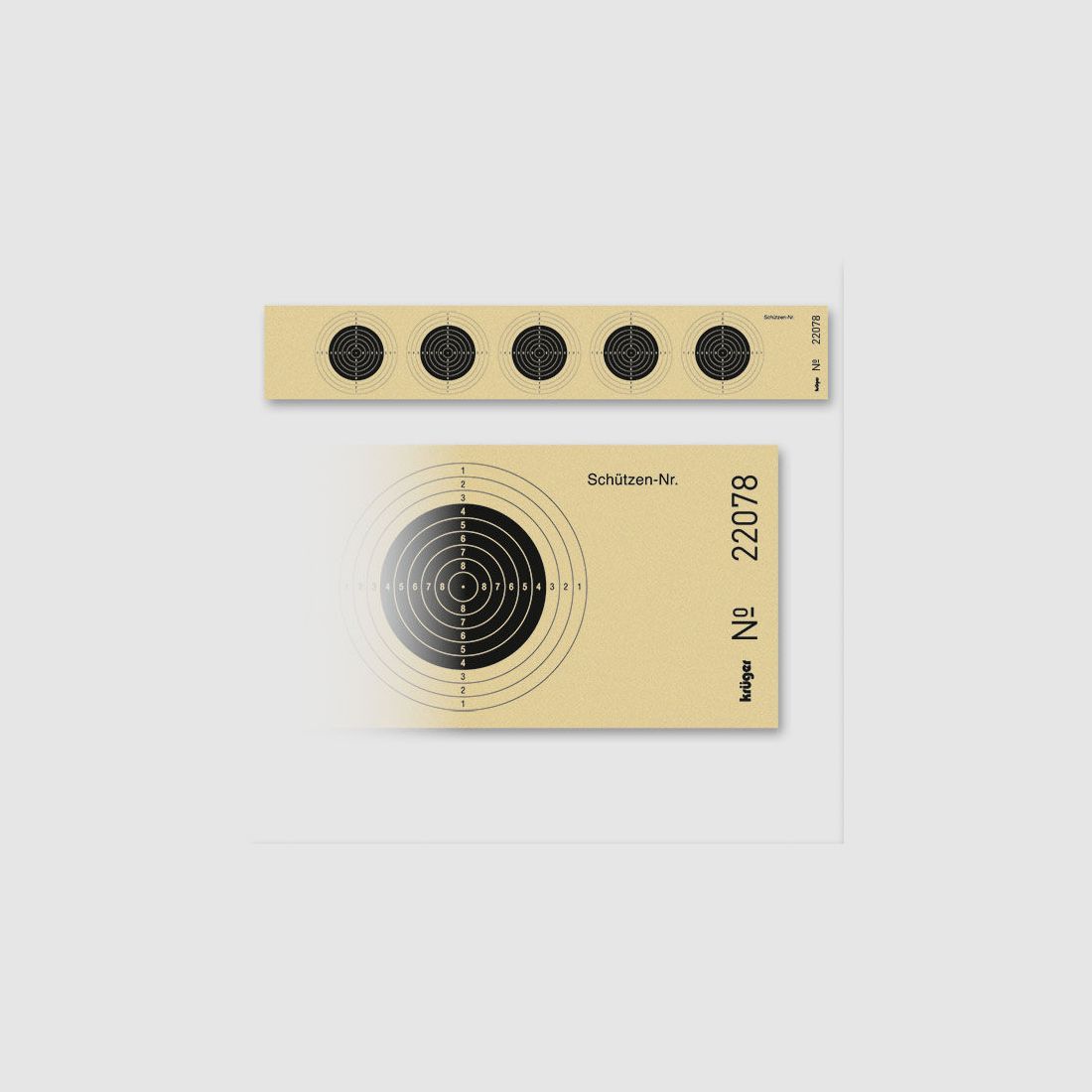 Zielscheiben LG 10m 5er Streifen, 250 Stück