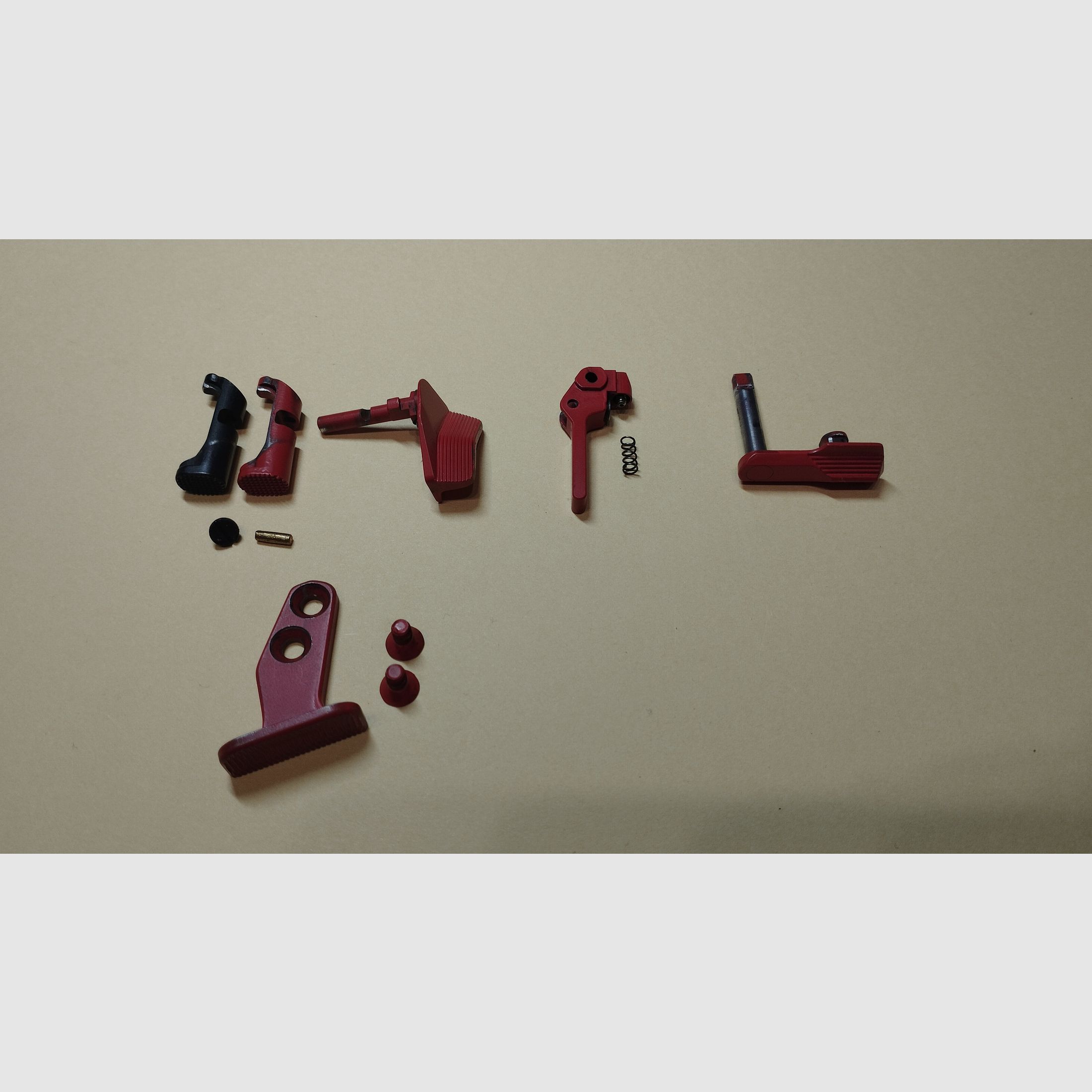 Controls in red for Tanfoglio Gold Match (small Frame)